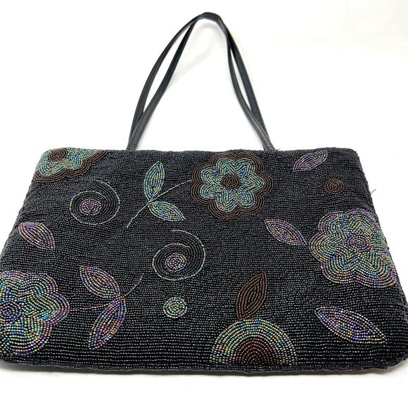 Vintage Another Y&S Creation Beaded Bag Evening Formal Shoulder Black - Picture 1 of 8